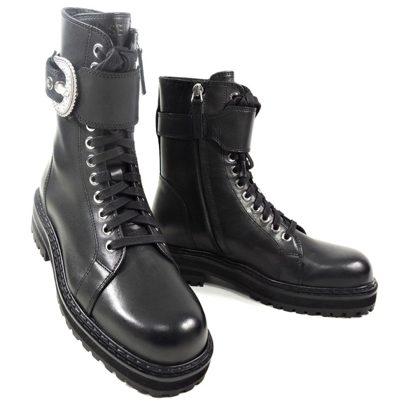 Twinset Shoes - TWINSET 🇮🇹 WOMEN'S BLACK LEATHER COMFORT WINTER  BOOTS